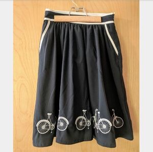 Blue Midi Bicycle Skirt Size Small